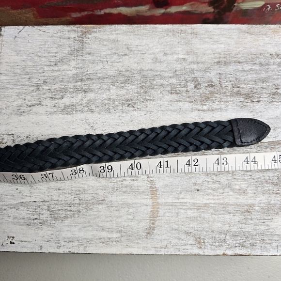 BLUE Woven Faux Leather Vintage Belt - Picture 9 of 12